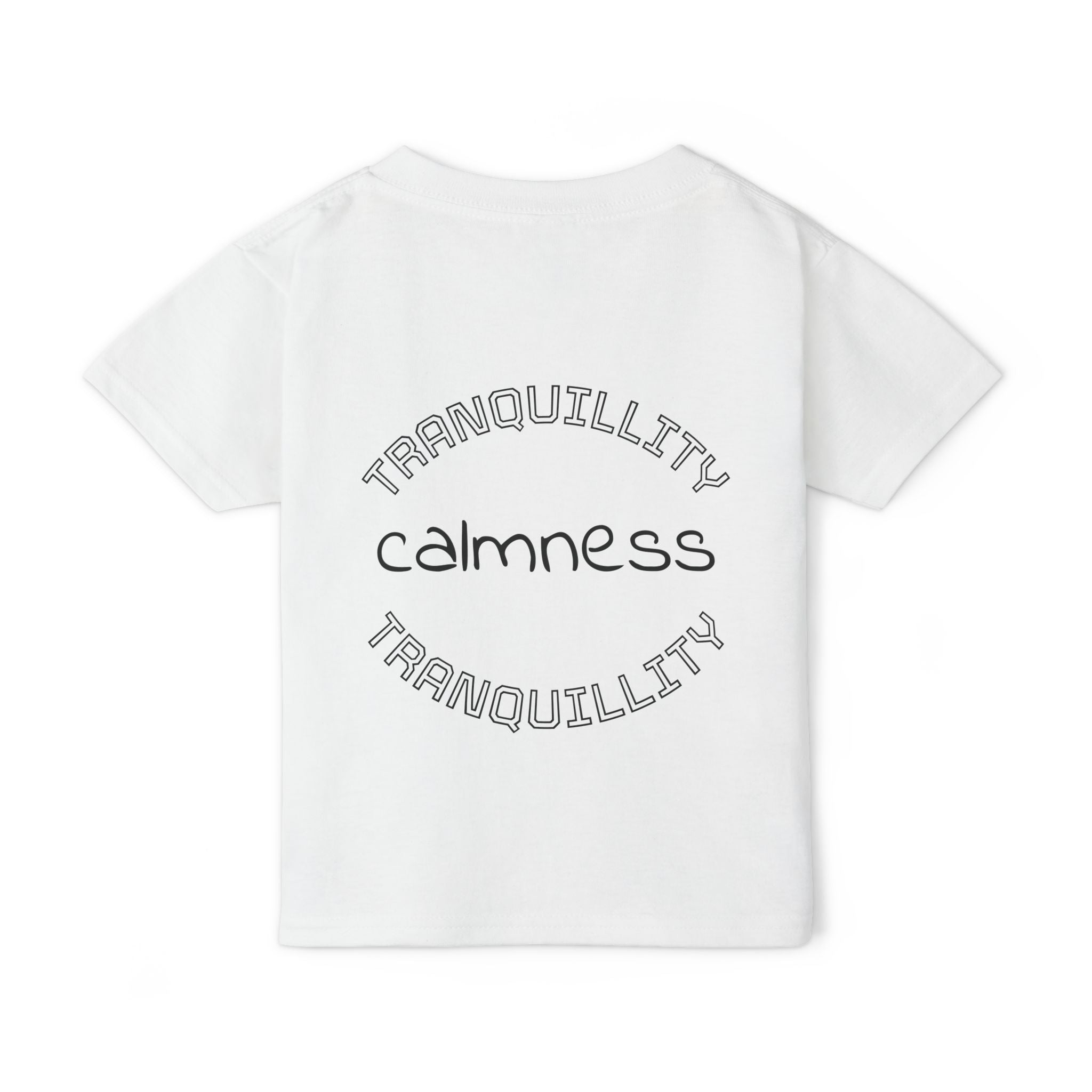 Toddler T-Shirt — Calmness Monkey Graphic (Tranquility Text)