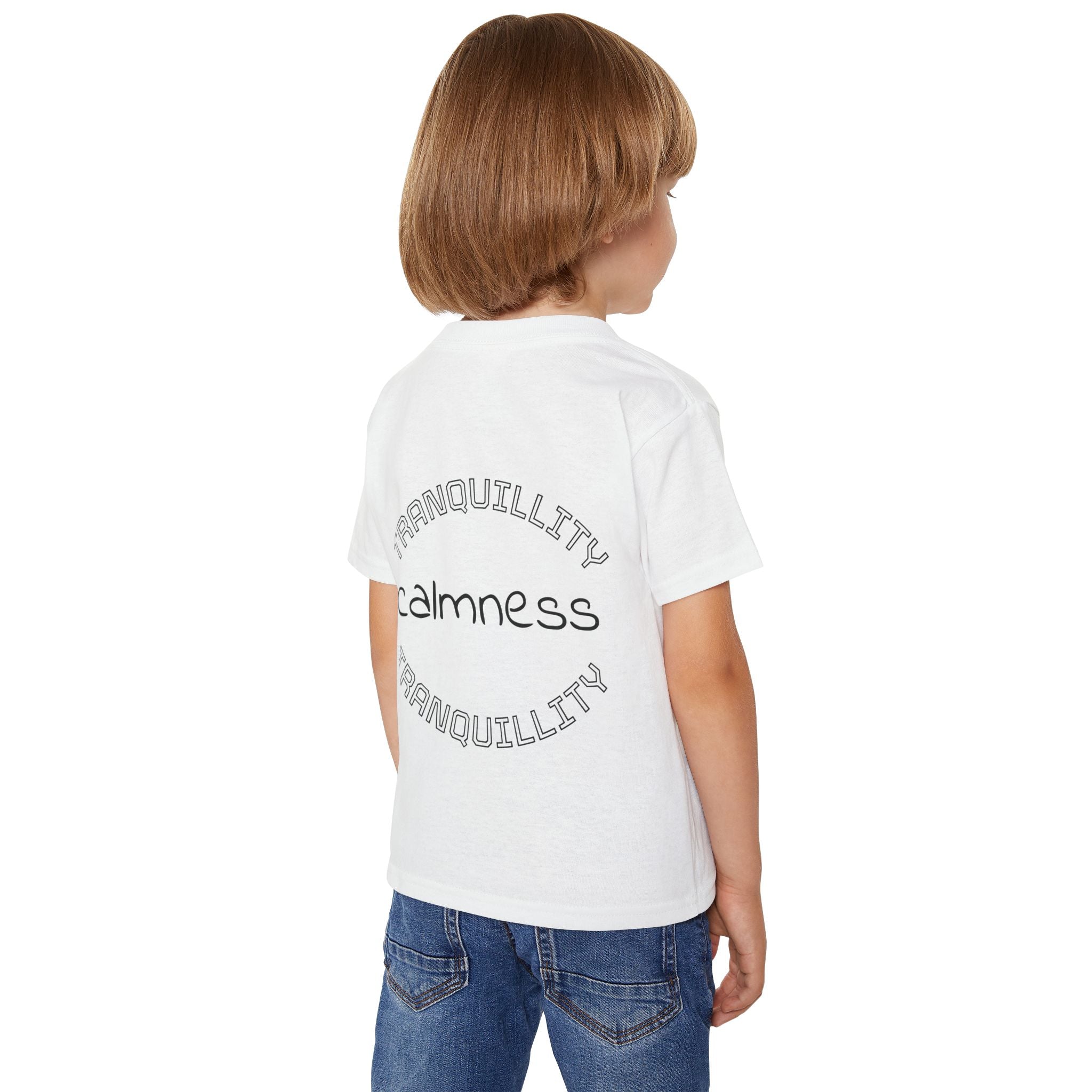Toddler T-Shirt — Calmness Monkey Graphic (Tranquility Text)
