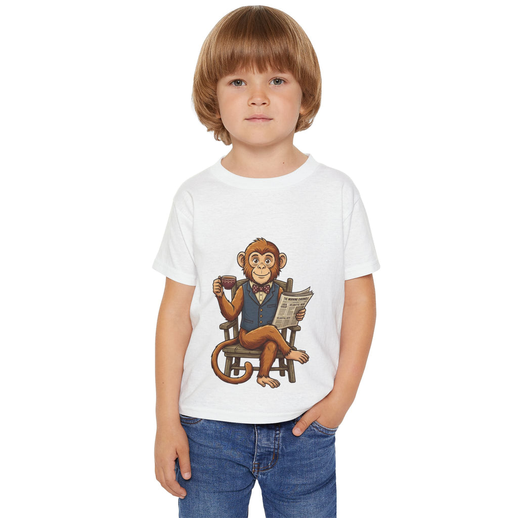 Toddler T-Shirt — Calmness Monkey Graphic (Tranquility Text)